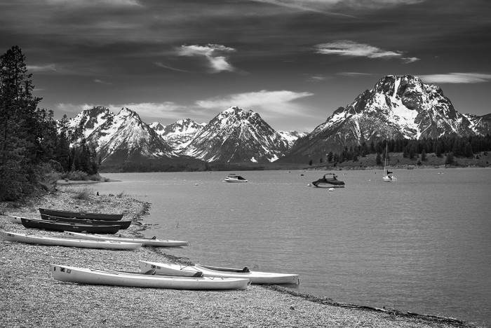 Tetons Range from Signal Mountain Marina