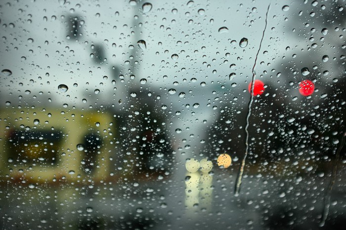 Rainy Day Behind the Wheel
