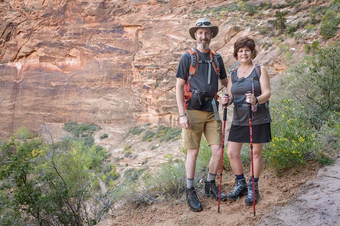 Mark and Kathy on Zion's Observation Point Trail