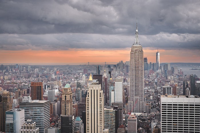 Sliver of afternoon color